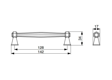 Úchytka Ludmila rustikální patinované železo