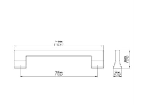 Úchytka Ema mosaz broušená