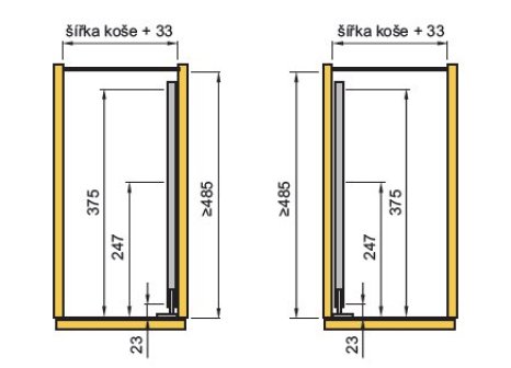 KESSEBÖHMER- Comfort boční rám + držák čela 90° antracit