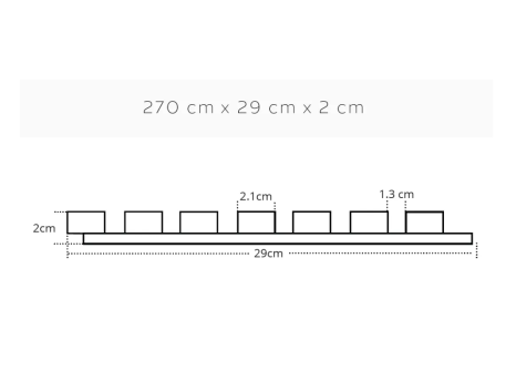Voděodolný akustický panel COLETTE hnědý s černou 2,7 m