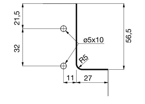 Profil pro bezúchytkové dveře J- délka 4100 mm černá mat