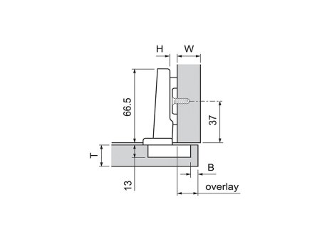 BLUM 70T3550.TL CLIP TOP závěs 110° naložený TIP-ON