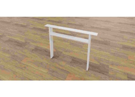 ARdesign stolová podnož konkávní H, 710 bílá