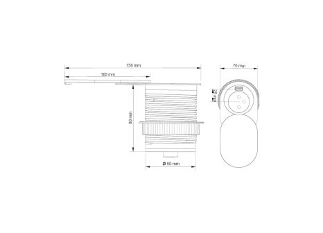 Design Light zásuvka SLIDE BOX 1x230V+ 2xUSB A/C nerez