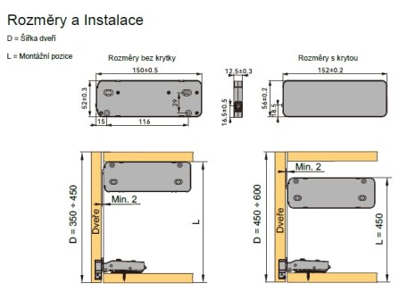 SMART PUSH tlumič dvířek light antracit