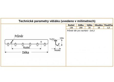 Věšák na klíče Key černý