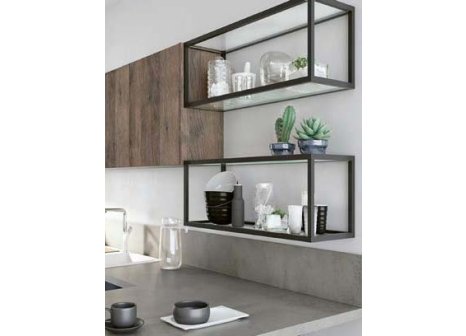 K20 systém nástěnná police černý mat