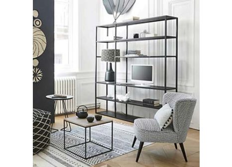 K20 systém nástěnná police černý mat