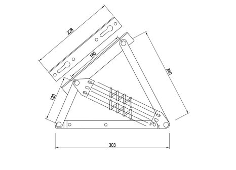 Postelové kování čelní otvírání KP 02