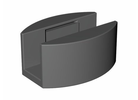 THOR GLASS sada na posuvné skleněné dveře na 100 kg černé včetně kolejnice 240 cm