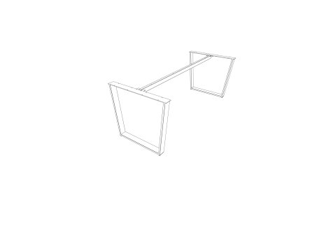 ARdesign stolová podnož V, 710 bílá