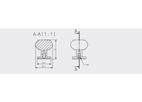 Knopka Stilo černá matná