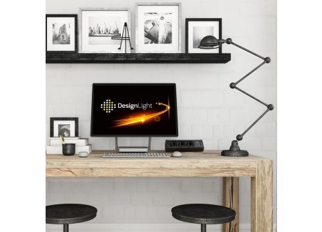 Design Light nábytková zásuvka OFFICEBOX 3x230V a 2x USB A/C nabíječka, černá