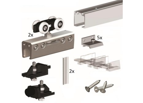 HERKULES -GLASS lišta 2m-100kg -sada na 1 křídlo