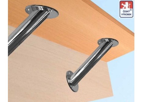 Podpěra barového pultu pr.38mm úhlová chrom mat
