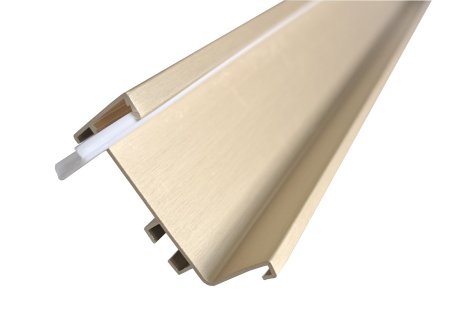 LED profil pro bezúchytkové dveře J -délka 4100 mm zlatá broušená