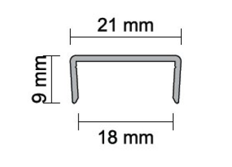 ALUPROFIL- profil C18 mm 3 m