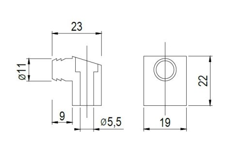 Spojovací element rakvička