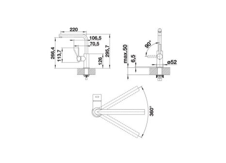 Blanco baterie Lanora nerez masiv 523122