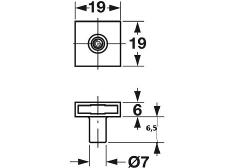 zámek Symo centrální sada táhlo 100 cm + 6x zásuvka - komplet