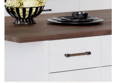 Úchytka Silvie XL dřevěná dub lakovaný/černá matná 160mm