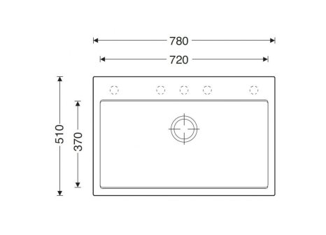 Set Sinks MAXIMO 780 metalblack + VITALIA