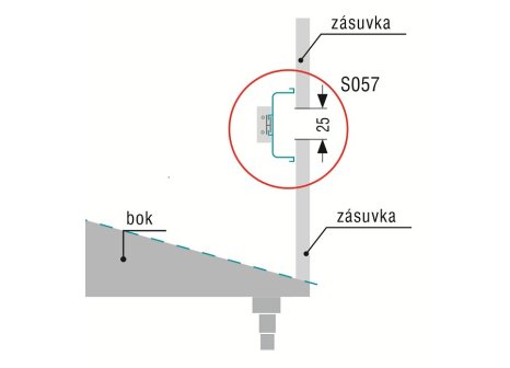 Profil pro bezúchytkové dveře C - délka 4100 mm antarcit