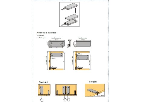 SMART PUSH tlumič dvířek standard bílý