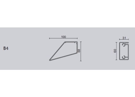 Stolová konstrukce Alu Star pro dřevěnou desku B4 černá