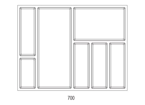 Příborník SKY 500/700 bílý