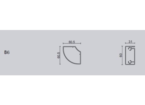 Stolová konstrukce Alu Star pro skleněnou desku B6 hliník