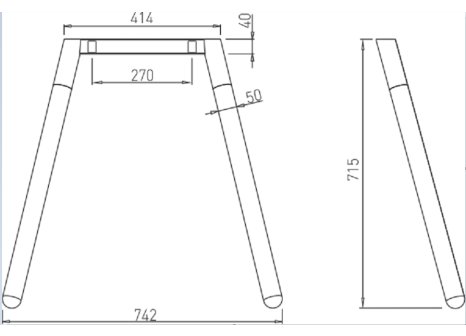 VOGA podnož HIDE HIWOOD FE 50/800