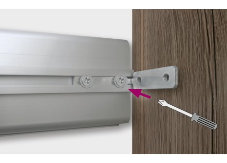 profil LED pro bezúchytkové dveře - J - 2050mm černá mat