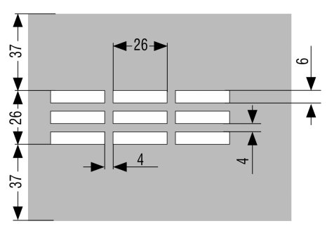 Okopový plech výsek B1