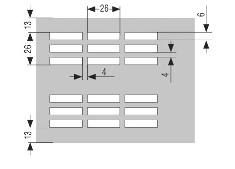 Okopový plech výsek B2