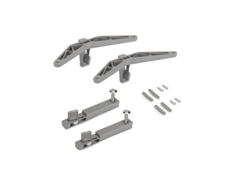 ZERO sada držáků pro dřevěnou skříňku kamenná šedá