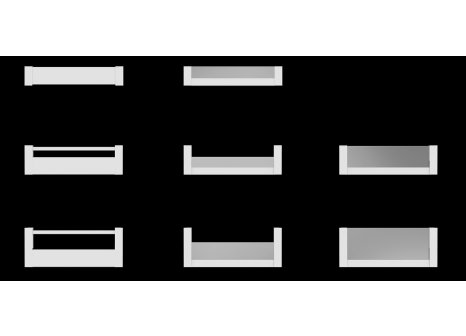 Cemux H Box SLIM vnitřní zásuvka bílá H167 čelní sklo H138