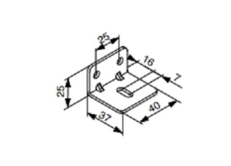 Cemux STARSHIP boční držák horní kolejnice