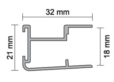 ALUPROFIL Klasik Plus úchytková lišta 2,70 m bílá lesk