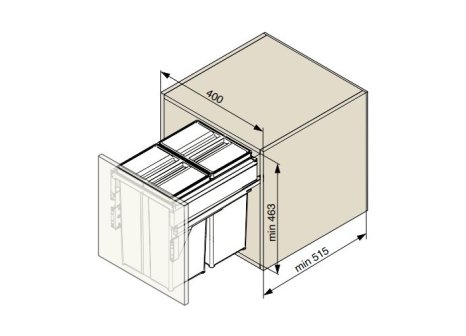 EVO sorter 580 40/2 2x29L antracit
