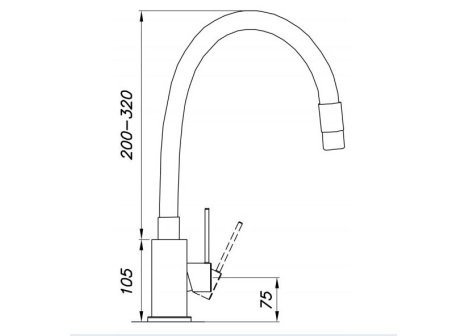 Sinks baterie FLEXIA lesklá/černá