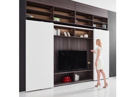 Cemux In Line XL skříňové naložené dveře v jedné rovině 1651-2050mm,v.2400mm, 80 kg s tlumením