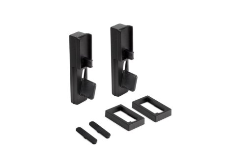 ZERO sada držáků pro hranatou šatní tyč černá mat