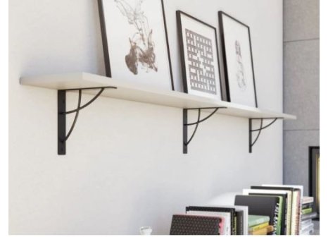 Policová konzole Leo černá