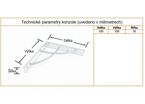 Policová konzole Leo černá