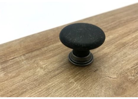 Knopka kovová Victoria černá ocel/mat