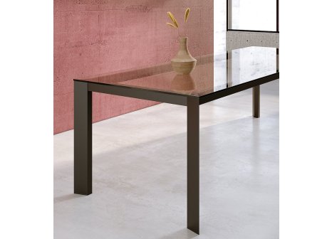 Stolová konstrukce Alu Star pro skleněnou desku B4 černá