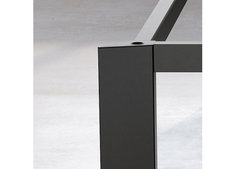 Stolová konstrukce Alu Star pro skleněnou desku B4 hliník