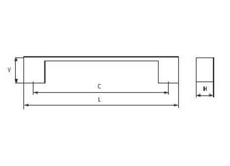 Úchytka Pesara zápustná 128 mm