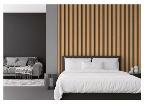 Voděodolný akustický panel COLETTE dub medový s černou 2,7 m